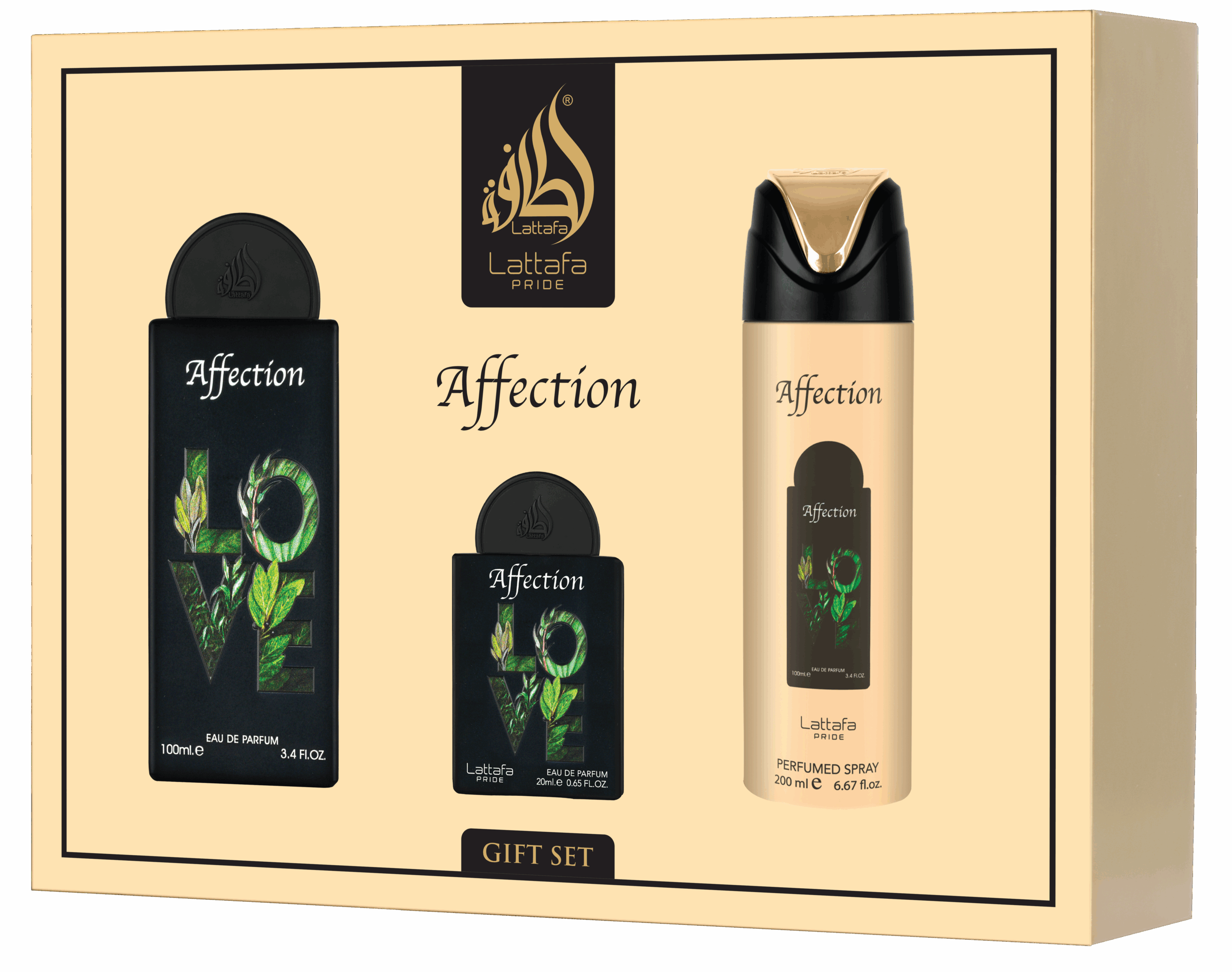 Lattafa Affection ギフトセット Giftset Affection – 3pc | Best Lattafa Perfumes for Men & Women